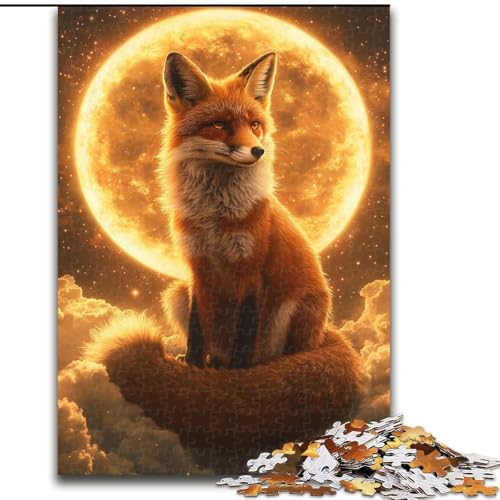 Puzzle mit 1000 Teilen für Erwachsene, Fuchs auf dem Mond, 1000-teiliges Puzzle, Lernspielzeug (Größe 50x75cm) von WGLINGX