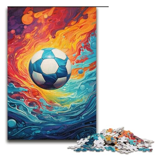 Puzzle mit 1000 Teilen für Erwachsene, Fußball-Puzzle für Erwachsene, anspruchsvoll zu vervollständigen, Aber lustig und humorvoll (Größe 38 x 26 cm) von WGLINGX