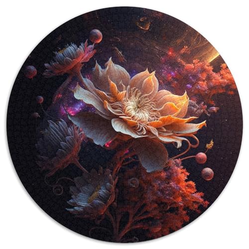 Puzzle mit 1000 Teilen für Erwachsene, Galaxie-Blumen, runde Papierpuzzles, ideal für Familienspaß Feiertage, Geburtstage 67,5 x 67,5 cm Puzzle mit 1000 Teilen für Erwachsene, Galaxie-Blumen, runde Papierpuzzles, ideal für Familienspaß Feiertage, Geburtstage 67,5 x 67,5 cm von WGLINGX