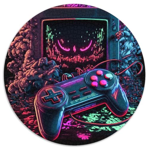 Puzzle mit 1000 Teilen für Erwachsene, Gaming-Neon-Puzzle, Spielzeug, Geschenk, pädagogisches, intellektuelles, entspannendes Familienspiel (67,5x67,5cm) von WGLINGX
