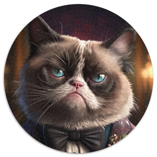 Puzzle mit 1000 Teilen für Erwachsene, Grumpy Cat-Kostüm, Papierpuzzle, Stressabbau für Teenager, Cooles einzigartiges Geschenk für die Familie (67,5x67,5cm) von WGLINGX