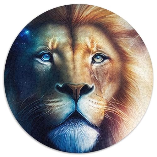 Puzzle mit 1000 Teilen für Erwachsene, Himmlischer Löwe, Puzzle, Spielzeug, Geschenk, pädagogisches, intellektuelles, entspannendes Familienspiel (67,5x67,5cm) von WGLINGX