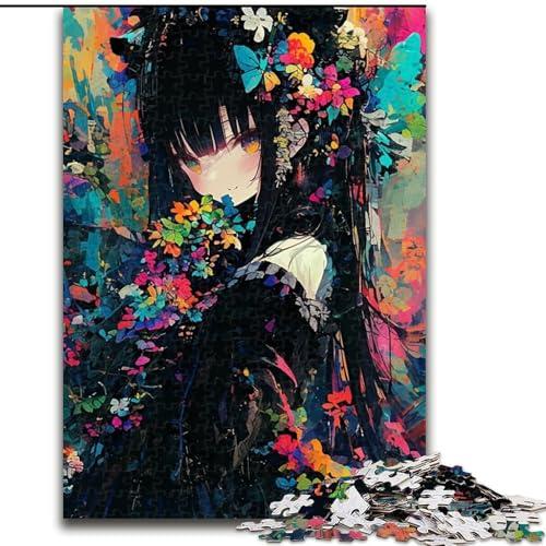 Puzzle mit 1000 Teilen für Erwachsene, Japanisches Anime-Mädchen-Puzzle, 1000 Teile für Jugendliche ab 14 Jahren, Heimdekoration (Größe 26x38cm) von WGLINGX