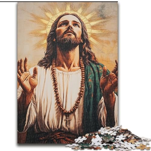 Puzzle mit 1000 Teilen für Erwachsene, Jesus-Puzzle mit 1000 Teilen für Jugendliche ab 14 Jahren, Heimdekoration (Größe 50x75cm) von WGLINGX