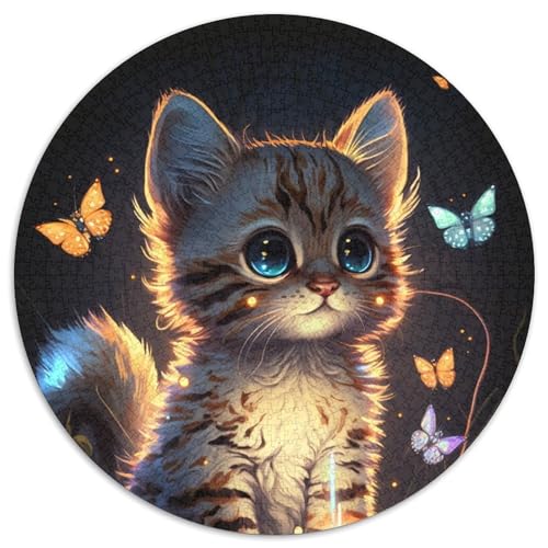Puzzle mit 1000 Teilen für Erwachsene, Katzen-Puzzle, anspruchsvolles Denkspiel, Spieleabend mit der Familie (67,5x67,5cm) von WGLINGX