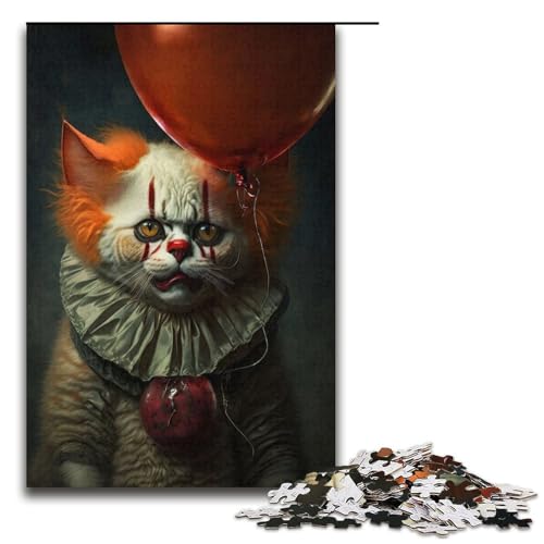 Puzzle mit 1000 Teilen für Erwachsene, Katzenpuzzle, Lernspiele, Geschenkideen für Teenager ab 14 Jahren (Größe 38 x 26 cm) von WGLINGX