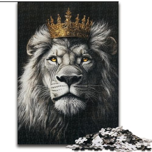 Puzzle mit 1000 Teilen für Erwachsene, König der Löwen, 1000-teiliges Puzzle, Lernspielzeug (Größe 26x38cm) von WGLINGX