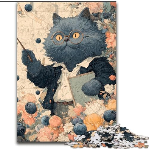 Puzzle mit 1000 Teilen für Erwachsene, Lehrer, Katzen-Puzzle, geeignet für Geburtstage, Halloween, Thanksgiving, Ostern (Größe 26x38cm) von WGLINGX