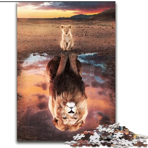 Puzzle mit 1000 Teilen für Erwachsene, Löwe, Tierkönig, 1000-teiliges Puzzle-Geschenk, ideal als Dekoration für Zuhause und Büro, Geburtstag, Größe 26x38cm Puzzle mit 1000 Teilen für Erwachsene, Löwe, Tierkönig, 1000-teiliges Puzzle-Geschenk, ideal als Dekoration für Zuhause und Büro, Geburtstag, Größe 26x38cm von WGLINGX