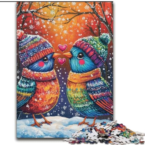 Puzzle mit 1000 Teilen für Erwachsene, Love Birds-Puzzle, 1000 Teile, perfekt für Teenager und Familien, (Größe 26x38cm) von WGLINGX