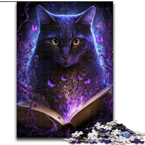 Puzzle mit 1000 Teilen für Erwachsene, Magische Katze, Puzzle für Erwachsene, 1000 Teile, anspruchsvolles Denkspiel für Teenager, perfekt als Heimdekoration oder Geschenk, Größe 26x38cm Puzzle mit 1000 Teilen für Erwachsene, Magische Katze, Puzzle für Erwachsene, 1000 Teile, anspruchsvolles Denkspiel für Teenager, perfekt als Heimdekoration oder Geschenk, Größe 26x38cm von WGLINGX