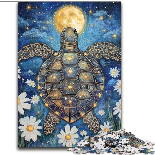 Puzzle mit 1000 Teilen für Erwachsene, Magische Schildkröte, 1000-teiliges Puzzle, Heimdekoration, Familienspaß, ab 14 Jahren (Größe 26x38cm) von WGLINGX