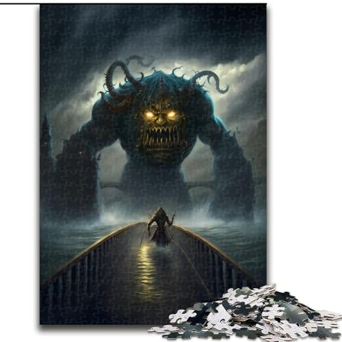 Puzzle mit 1000 Teilen für Erwachsene, Monster Invasion Puzzle für Erwachsene, 1000 Teile entwickeln Hand-Auge-Koordinationsfähigkeiten, (Größe 26x38cm) von WGLINGX