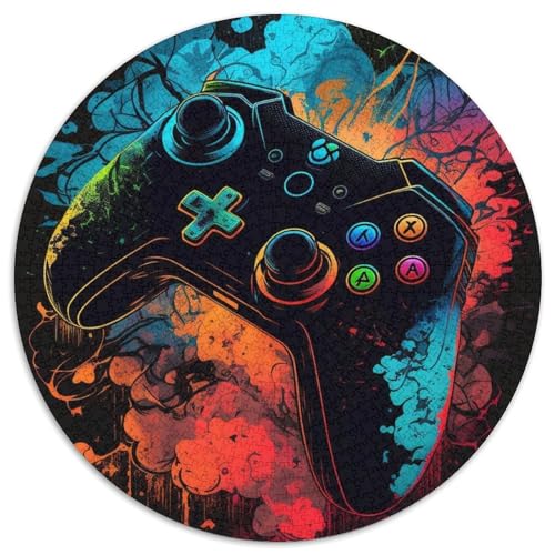 Puzzle mit 1000 Teilen für Erwachsene, Neon-Puzzle, Spielzeug, Geschenk, pädagogisches, intellektuelles, entspannendes Familienspiel (67,5x67,5cm) von WGLINGX