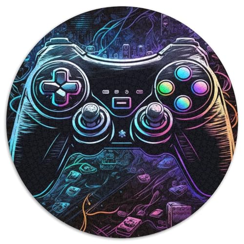 Puzzle mit 1000 Teilen für Erwachsene, Neon-Spiel, Karton-Puzzle, Kunstwerk, Dekor, Intelligenzspielzeug für Familien-Indoor-Spiele (67,5x67,5cm) von WGLINGX
