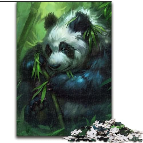 Puzzle mit 1000 Teilen für Erwachsene, Panda-Puzzle, geeignet für Geburtstage, Halloween, Thanksgiving, Ostern (Größe 26x38cm) von WGLINGX