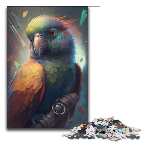 Puzzle mit 1000 Teilen für Erwachsene, Papagei-Spielzeug zum Stressabbau, anspruchsvolles Puzzlespiel und Familienspiel (Größe 38 x 26 cm) von WGLINGX