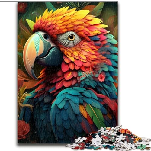Puzzle mit 1000 Teilen für Erwachsene, Papageien-Puzzle für Erwachsene, Schwierigkeitsgrad 1000, Anfänger, ideal als Geburtstags (Größe 26x38cm) von WGLINGX