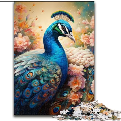 Puzzle mit 1000 Teilen für Erwachsene, Pfauen-Puzzle, Denkspiel für Teenager, Spieleabend mit der Familie (Größe 26x38cm) von WGLINGX
