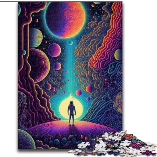 Puzzle mit 1000 Teilen für Erwachsene, Psychedelisches Puzzle für Erwachsene, 1000 Teile, anspruchsvolles Denkspiel für Teenager, perfekt als Heimdekoration oder Geschenk, Größe 26x38cm von WGLINGX