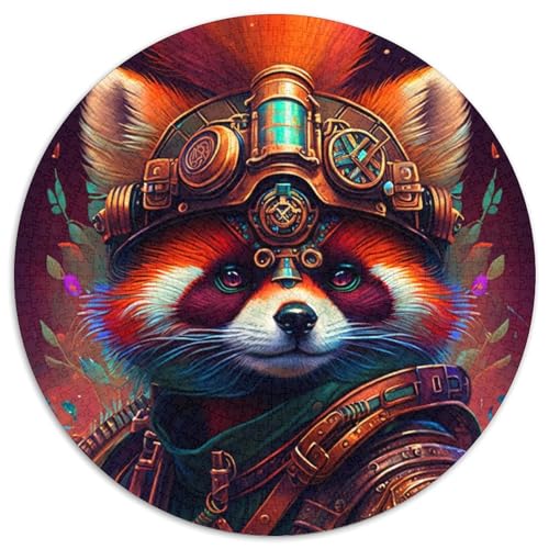 Puzzle mit 1000 Teilen für Erwachsene, Roter Panda-Krieger, runde Papierpuzzles, ideal für Familienspaß Feiertage, Geburtstage 67,5 x 67,5 cm Puzzle mit 1000 Teilen für Erwachsene, Roter Panda-Krieger, runde Papierpuzzles, ideal für Familienspaß Feiertage, Geburtstage 67,5 x 67,5 cm von WGLINGX