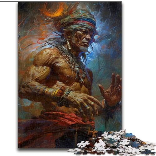 Puzzle mit 1000 Teilen für Erwachsene, Schamanen-Puzzle der amerikanischen Ureinwohner, 1000-teiliges, anspruchsvolles Denkspiel für Teenager, perfekt als Heimdekoration oder Geschenk, Größe 26x38cm Puzzle mit 1000 Teilen für Erwachsene, Schamanen-Puzzle der amerikanischen Ureinwohner, 1000-teiliges, anspruchsvolles Denkspiel für Teenager, perfekt als Heimdekoration oder Geschenk, Größe 26x38cm von WGLINGX