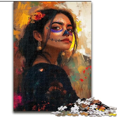Puzzle mit 1000 Teilen für Erwachsene, Skullgirls-Puzzle, geeignet für Geburtstage, Halloween, Thanksgiving, Ostern (Größe 50x75cm) von WGLINGX
