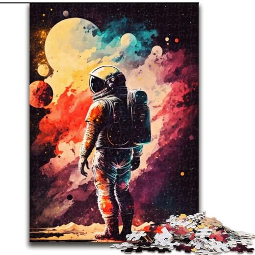 Puzzle mit 1000 Teilen für Erwachsene, Splatter-Astronauten-Puzzle für Erwachsene, 1000-teiliges, anspruchsvolles Denkspiel für Teenager, perfekt als Heimdekoration oder Geschenk, Größe 26x38cm von WGLINGX