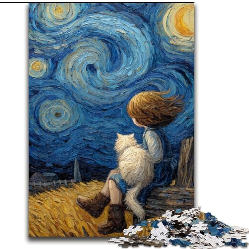 Puzzle mit 1000 Teilen für Erwachsene, Sternenhimmel, 1000 Teile, Puzzle für Erwachsene, unmöglich, schwierig, Herausforderungsspielzeug für Teenager (Größe 26x38cm) von WGLINGX
