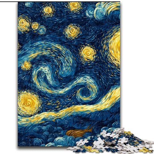 Puzzle mit 1000 Teilen für Erwachsene, Sternenhimmel, 1000-teiliges Puzzle, Heimdekoration, Familienspaß, ab 14 Jahren (Größe 26x38cm) von WGLINGX