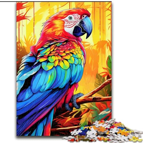 Puzzle mit 1000 Teilen für Erwachsene, Tiere, Vögel, Papageien, Puzzle für Erwachsene, 1000 Teile, perfekt für Familienspaß an Geburtstagen, Weihnachten (Größe 26x38cm) von WGLINGX