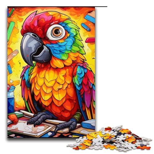 Puzzle mit 1000 Teilen für Erwachsene, Tiere, Vögel, Papageien. EIN Kunstwerk für Teenager ab 14 Jahren, 75 x 50 cm von WGLINGX