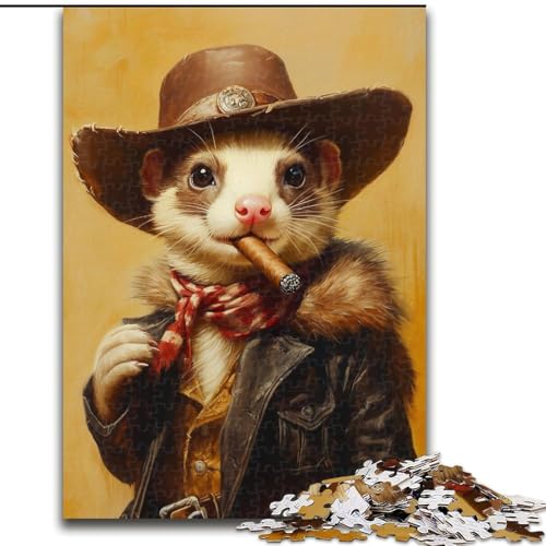 Puzzle mit 1000 Teilen für Erwachsene, Tierpuzzle für Erwachsene, interaktives Familienspiel, geeignet für Kinder ab 14 Jahren (Größe 26x38cm) von WGLINGX