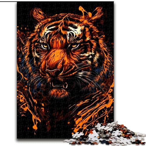 Puzzle mit 1000 Teilen für Erwachsene, Tiger-Puzzle für Erwachsene, 1000-teiliges, anspruchsvolles Denkspiel für Teenager, perfekt als Heimdekoration oder Geschenk, Größe 50x75cm von WGLINGX