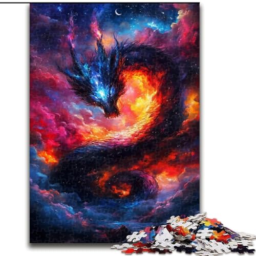 Puzzle mit 1000 Teilen für Erwachsene, Torii-Tor-Drache, 1000-teiliges Puzzle, anspruchsvolles DIY-Denkspiel, interaktive Familienaktivität (Größe 50x75cm) von WGLINGX