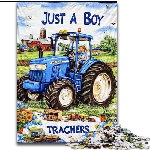 Puzzle mit 1000 Teilen für Erwachsene, Traktor-Collage-Puzzle mit 1000 Teilen für Jugendliche ab 14 Jahren, Heimdekoration (Größe 26x38cm) von WGLINGX