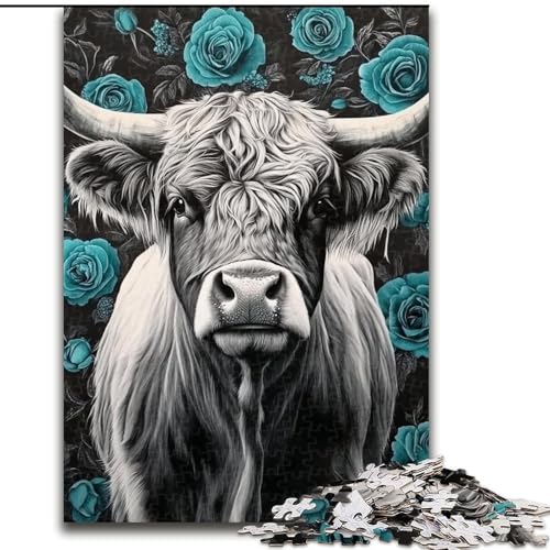 Puzzle mit 1000 Teilen für Erwachsene, Yak-Puzzle für Erwachsene, 1000-teiliges, anspruchsvolles Denkspiel für Teenager, Familienspaß, DIY-Heimdekor-Geschenk (Größe 26x38cm) von WGLINGX
