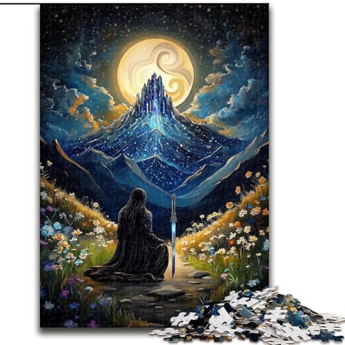 Puzzle mit 1000 Teilen für Erwachsene, Yin-Yang-Ninja-Puzzle, geeignet für Geburtstage, Halloween, Thanksgiving, Ostern (Größe 26x38cm) von WGLINGX