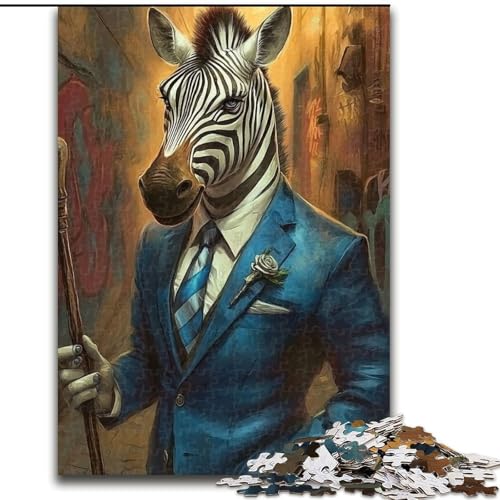 Puzzle mit 1000 Teilen für Erwachsene, Zebra-Puzzle mit 1000 Teilen für Jugendliche ab 14 Jahren, Heimdekoration (Größe 26x38cm) von WGLINGX
