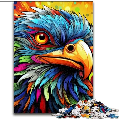 Puzzle mit 1000 Teilen für Erwachsene, farbenfrohes Kunst-Vogel-Puzzle, 1000 Teile, anspruchsvolles DIY-Denkspiel, interaktives Familienspiel (Größe 50x75cm) von WGLINGX