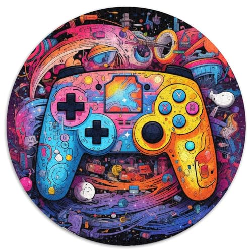 Puzzle mit 1000 Teilen für Erwachsene, farbenfrohes Spiel, rundes Puzzle, Denksportspiel für Teenager, (67,5 x 67,5 cm) von WGLINGX