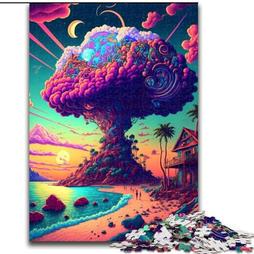 Puzzle mit 1000 Teilen für Erwachsene, farbenfrohes großes Baum-Puzzle für Erwachsene, 1000 Teile, anspruchsvolles Denkspiel für Teenager, perfekt als Heimdekoration oder Geschenk, Größe 26x38cm von WGLINGX