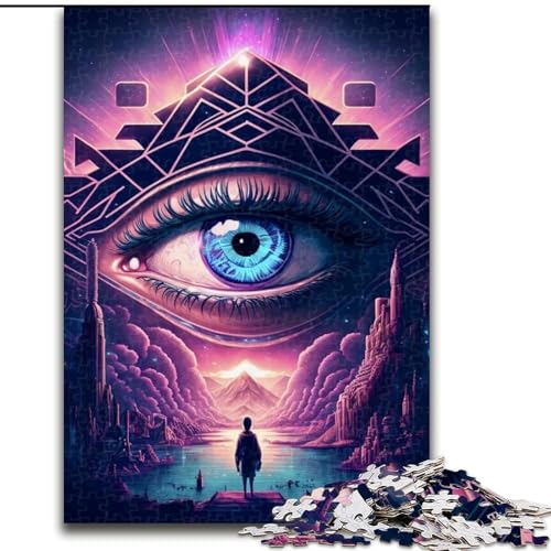 Puzzle mit 1000 Teilen für Erwachsene, farbige Schülerpuzzles, anspruchsvolles Denkspiel für Teenager, Spaß für den Spieleabend mit der Familie (Größe 50x75cm) von WGLINGX