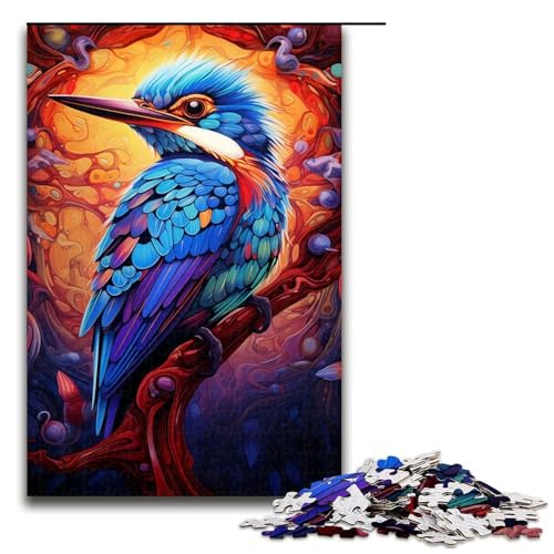 Puzzle mit 1000 Teilen für Erwachsene, farbiges Vogelpuzzle, Lernspiele, Geschenkideen für Teenager ab 14 Jahren (Größe 50 x 75 cm) von WGLINGX