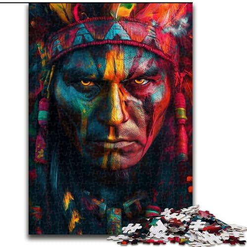 Puzzle mit 1000 Teilen für Erwachsene, indisches 1000-teiliges Puzzle, anspruchsvolles DIY-Denkspiel, interaktive Familienaktivität (Größe 26x38cm) von WGLINGX