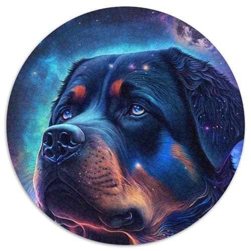 Puzzle mit 1000 Teilen für Erwachsene, magisches Rottweiler-Puzzle, Spielzeug, Geschenk, pädagogisches, intellektuelles, entspannendes Familienspiel (67,5x67,5cm) von WGLINGX