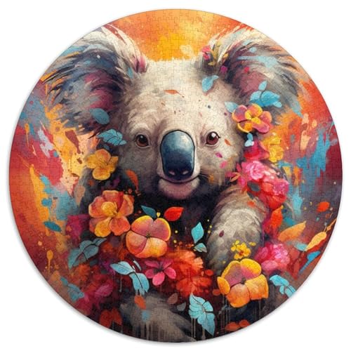 Puzzle mit 1000 Teilen für Erwachsene, rundes Koala-Puzzle aus Karton, Geburtstage, Feiertage, Weltraum-Party-Dekorationen 67,5 x 67,5 cm Puzzle mit 1000 Teilen für Erwachsene, rundes Koala-Puzzle aus Karton, Geburtstage, Feiertage, Weltraum-Party-Dekorationen 67,5 x 67,5 cm von WGLINGX