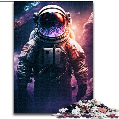 Puzzle mit 1000 Teilen für Erwachsene,Astronaut im Weltraum. Puzzle für Erwachsene mit 1000 Teilen,anspruchsvolles Denkspiel für Teenager,perfekt für die Heimdekoration oder als Geschenk,Größe 26x38cm von WGLINGX