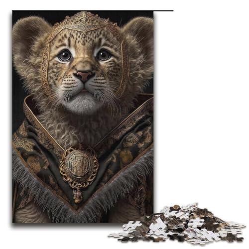 Puzzle mit 1000 Teilen für Erwachsene und Teenager, Löwen-Puzzle für Teenager, Kartonpuzzle, Lernspiel für Erwachsene (Größe 38 x 26 cm) von WGLINGX