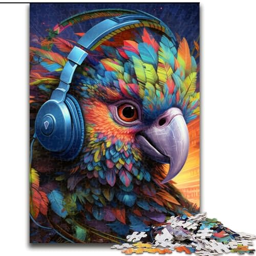 Puzzle mit 1000 Teilen für Erwachsene. Buntes Papageien-Puzzle aus Pappe für Erwachsene. EIN tolles Geschenk für Familienspaß (Größe 26x38cm) von WGLINGX
